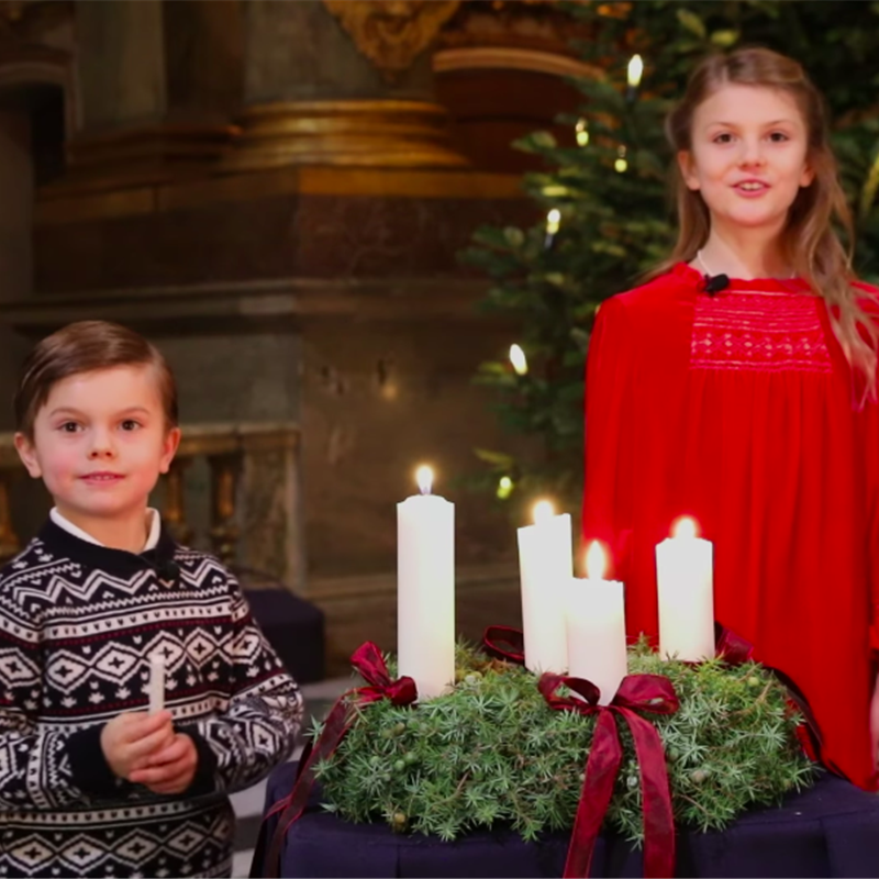 Los principitos Estelle y Oscar de Suecia protagonizan un idílico inicio de Navidad