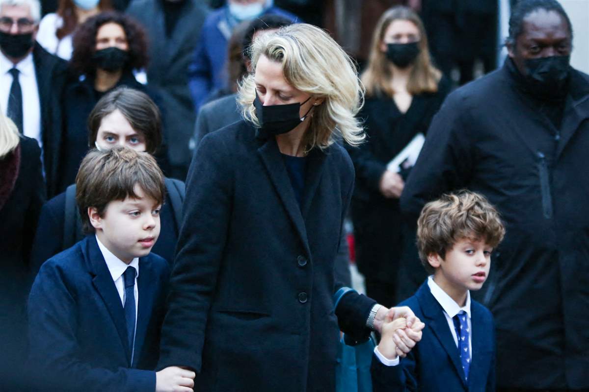 Amélie de Borbón-Parma en el funeral de los gemelos Bogdanoff