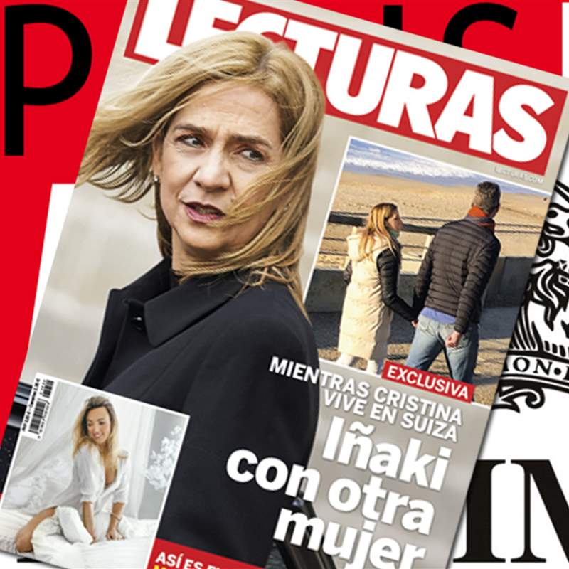 La portada de Lecturas con las fotos de Iñaki Urdangarin, protagonista de 'The Times' y 'Paris Match'