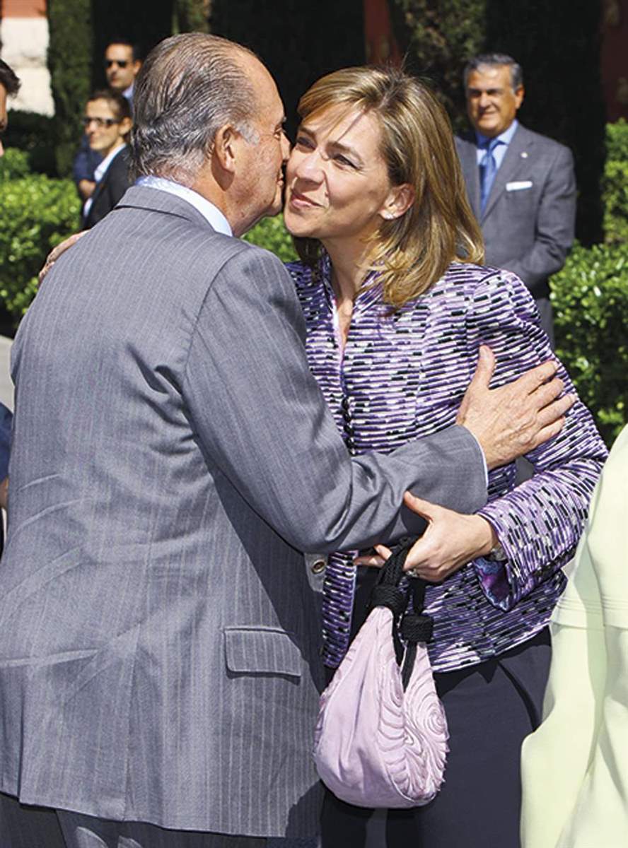 Infanta Cristina y rey Juan Carlos de Borbón