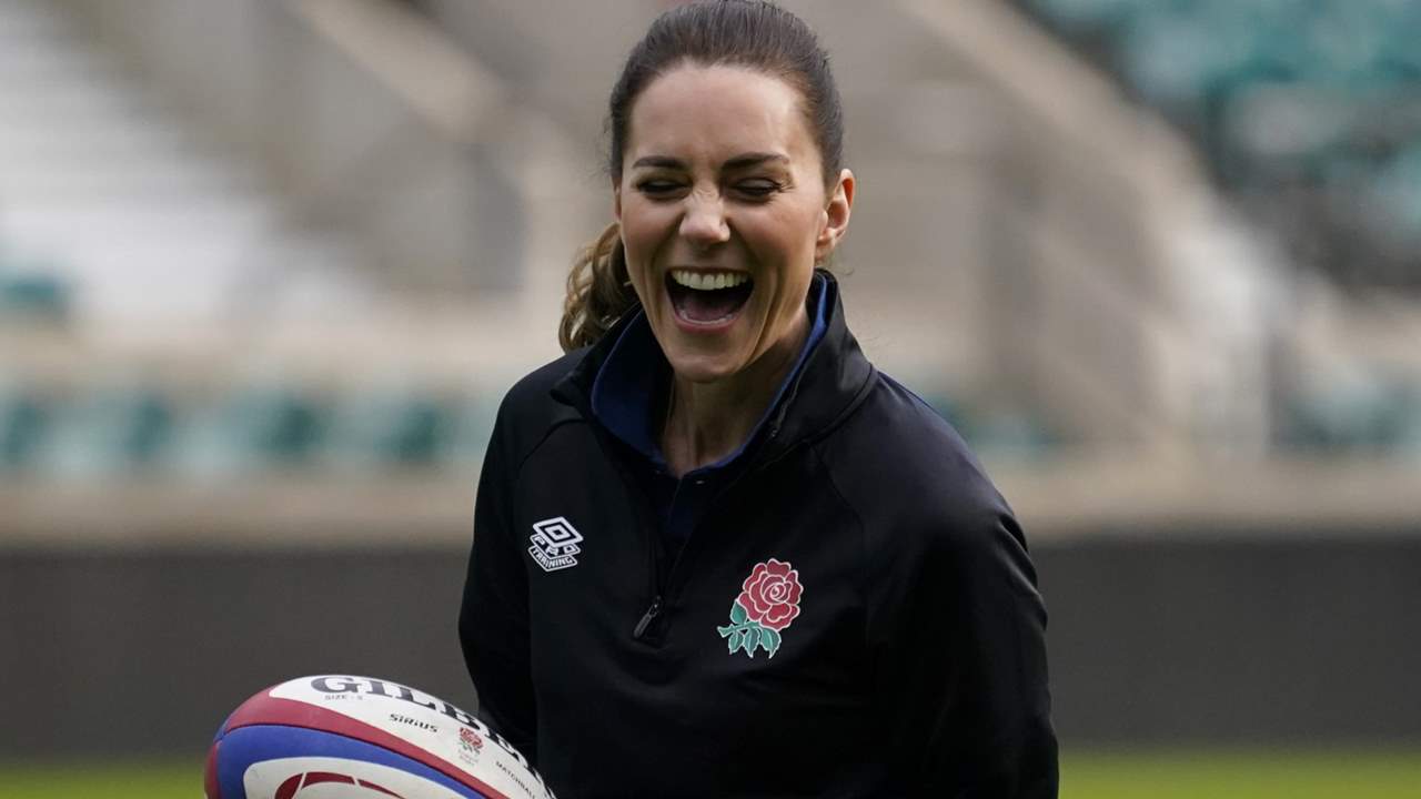 Kate Middleton, como nunca veremos a la reina Letizia: ¡en chándal y jugando al rugby!