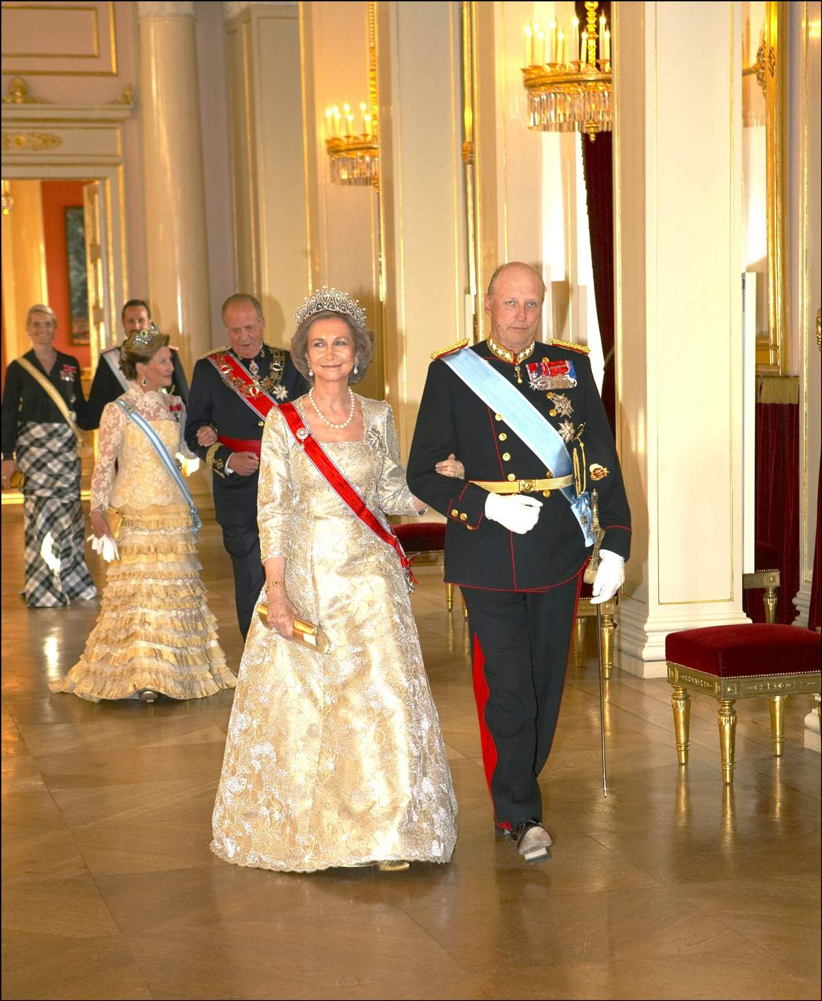 Harald de Noruega y la reina Sofía