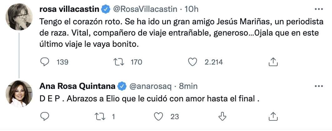 Ana Rosa Quintana muerte de Jesús Mariñas