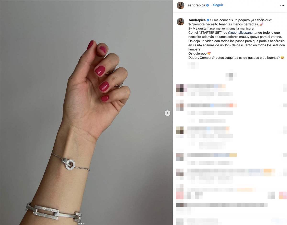 Sandra Pica manicura uñas cortas