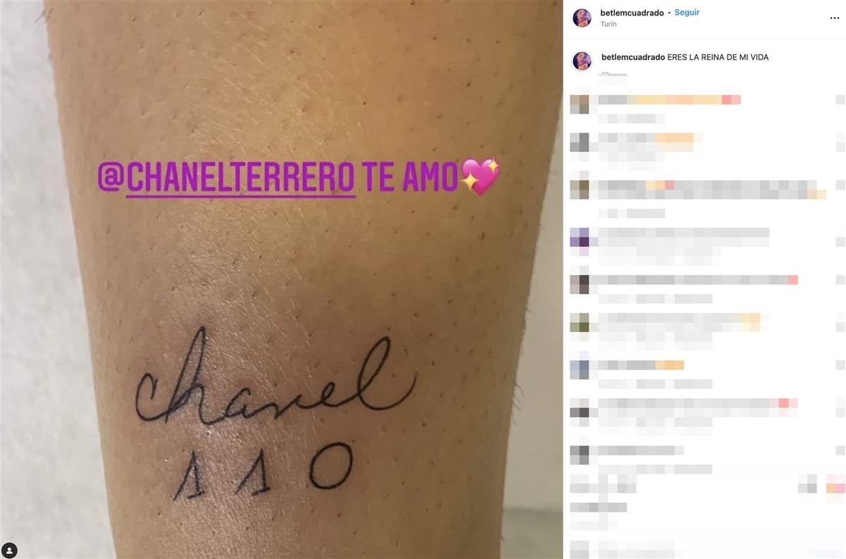 Tatuaje de la hermana de Chanel