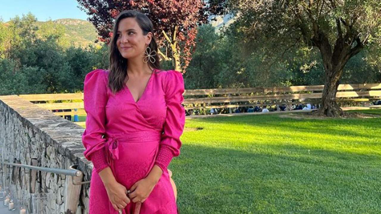Marta Pombo, embarazada de 4 meses, coincide con su exmarido Luis Giménez en la boda de Marta Lozano