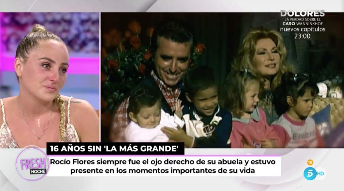 Rocío Flores, hija de Rocío Carrasco, recuerda emocionada a su abuela Rocío Jurado