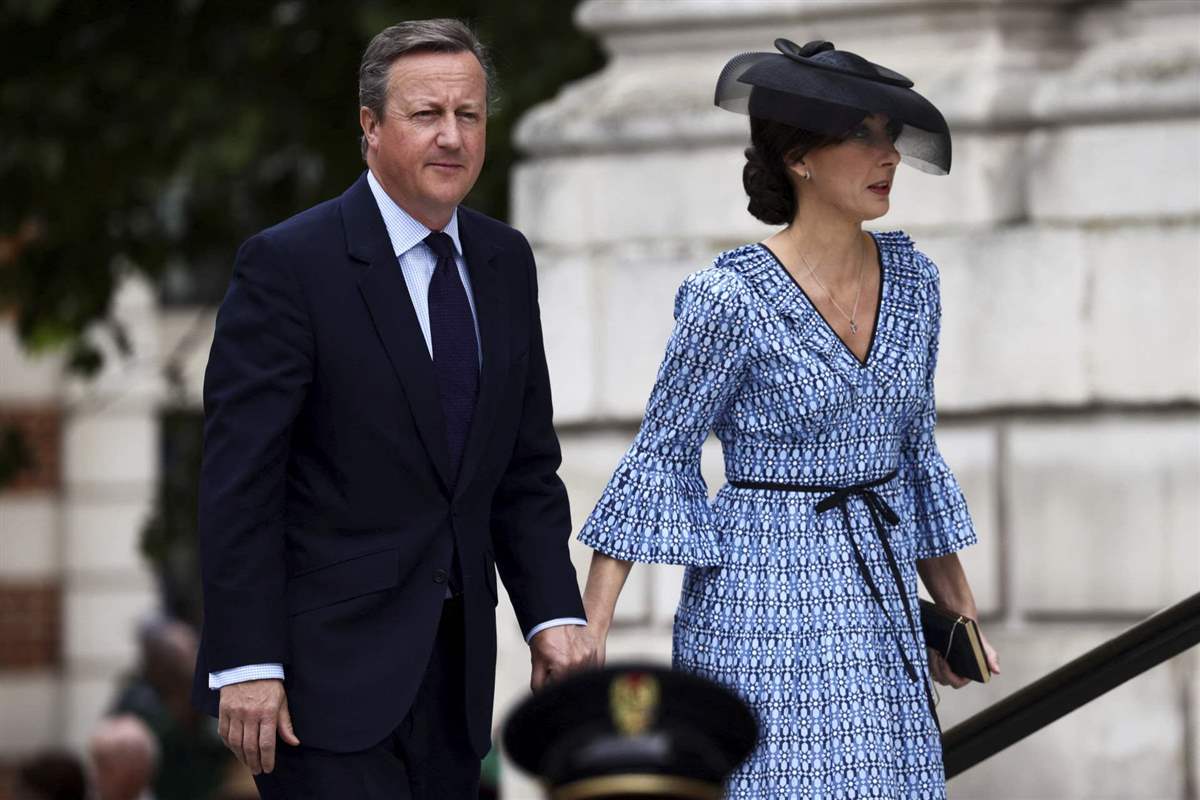 David Cameron y su mujer Samantha Blair