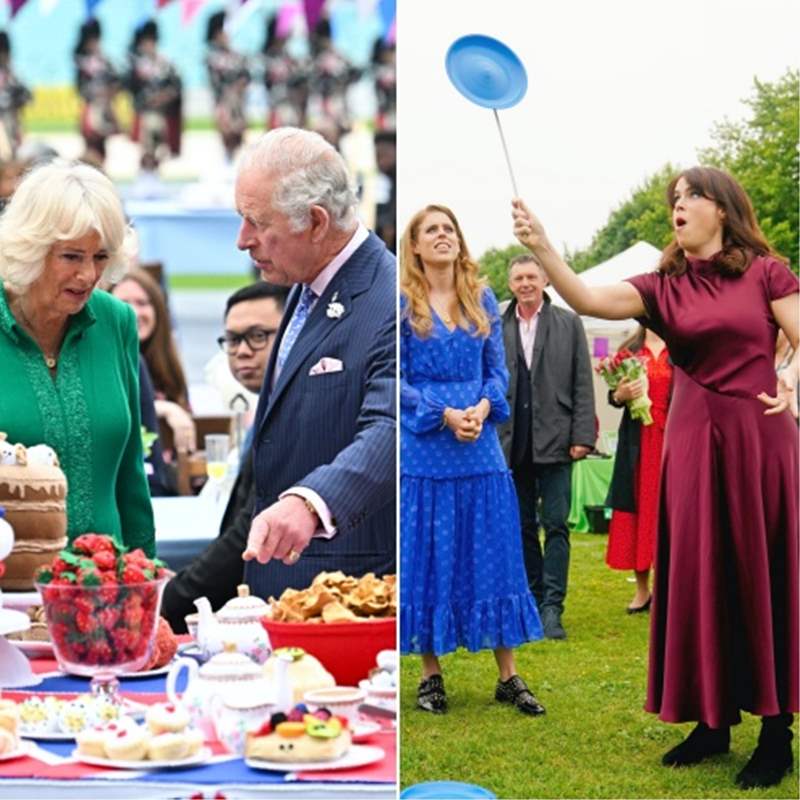 Carlos y Camilla, y las princesas Eugenia y Beatriz disfrutan del picnic popular en honor a Isabel II