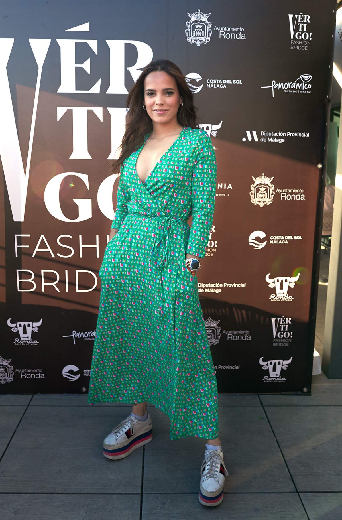 Gloria Camila con vestido verde de Ágatha Ruíz de la Prada