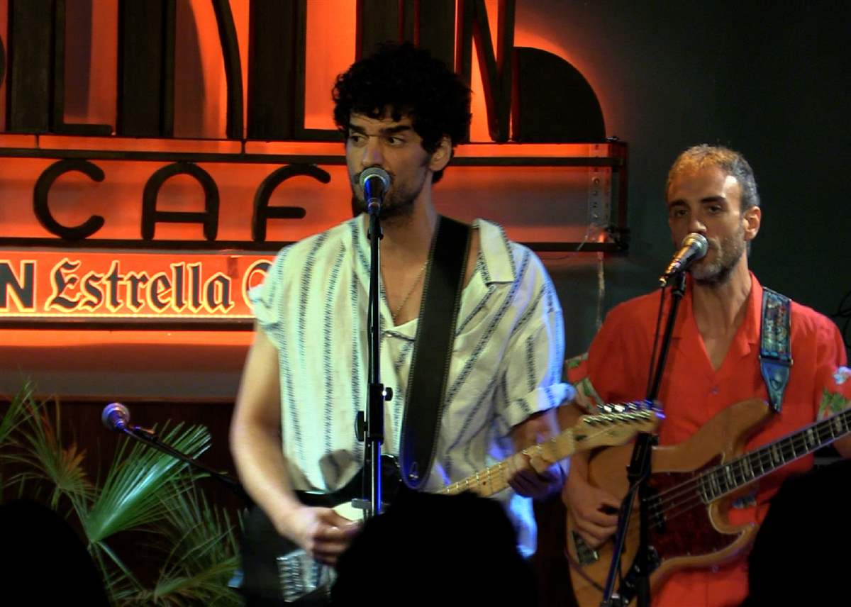 Nacho Taboada durante su concierto en el Café de Berlín de Madrid