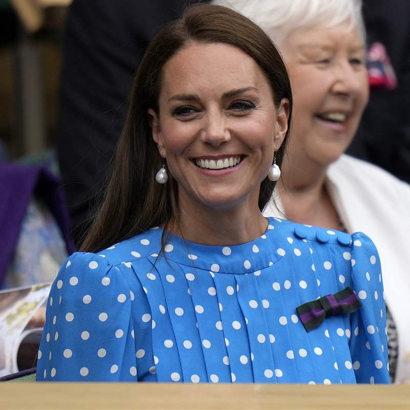 Kate Middleton deslumbra en Wimbledon con un vestido azul de lunares al alcance de pocos bolsillos