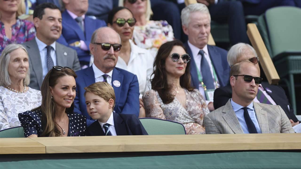 Las divertidas caras de George de Cambridge emocionado en su primera vez en la final de Wimbledon