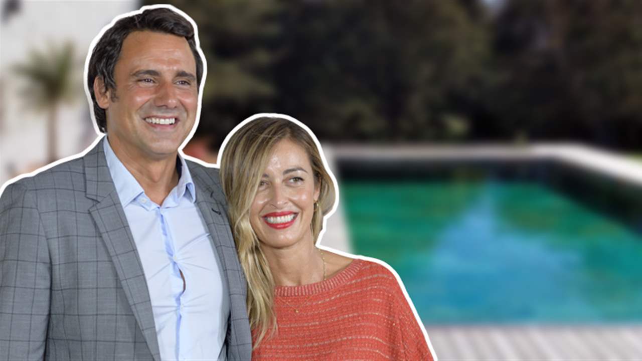 Ion Aramendi y su mujer María Amores hacen frente a la ola de calor desde la impresionante piscina de su casa