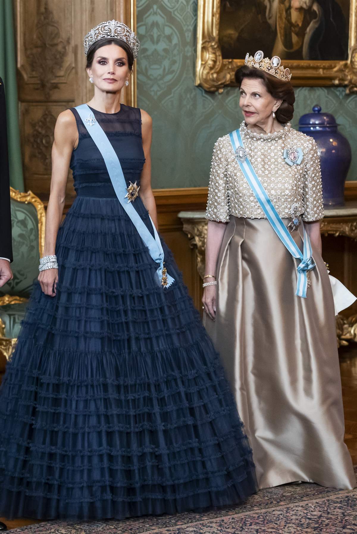 Reina Letizia y reina Silvia de Suecia