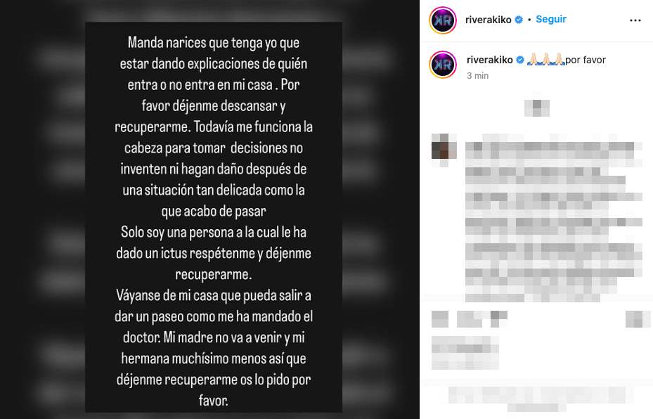 Kiko Rivera estalla en redes sociales tras sufrir un ictus