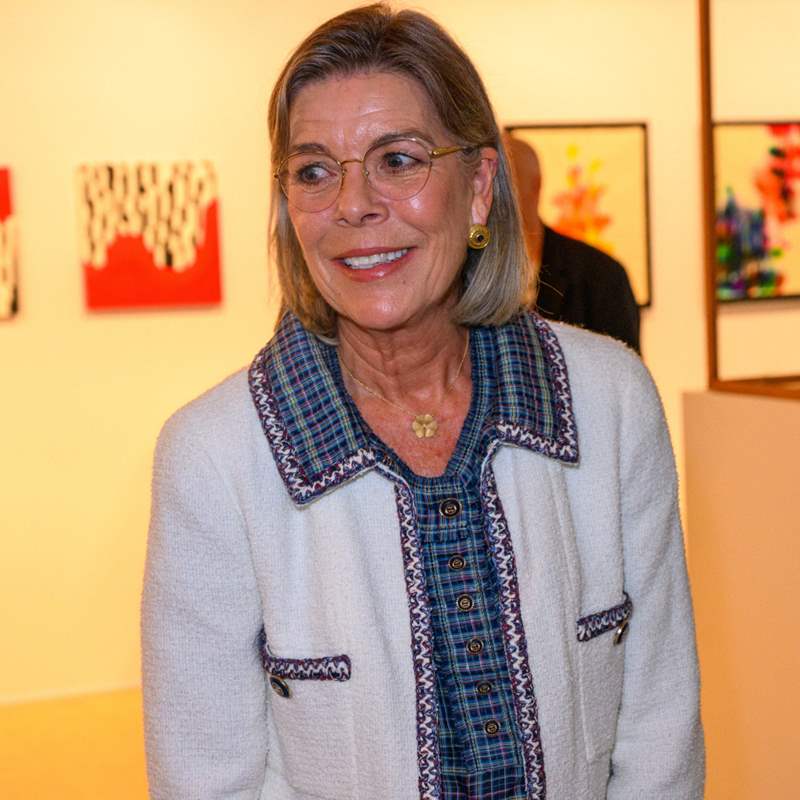 Carolina de Mónaco visita por sorpresa Madrid para inaugurar una exposición cultural