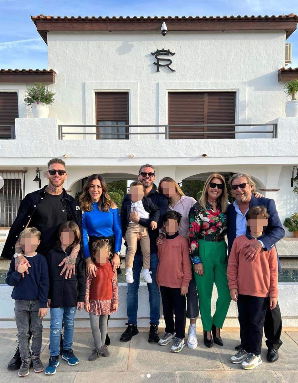 Sergio Ramos con toda su familia