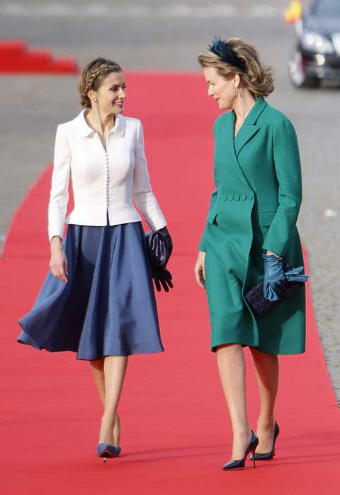 La reina Letizia y Matilde de Bélgica