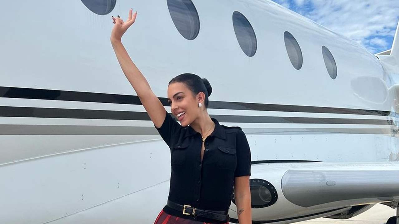 Georgina Rodríguez y Cristiano Ronaldo venden su avión privado porque necesitan otro más grande