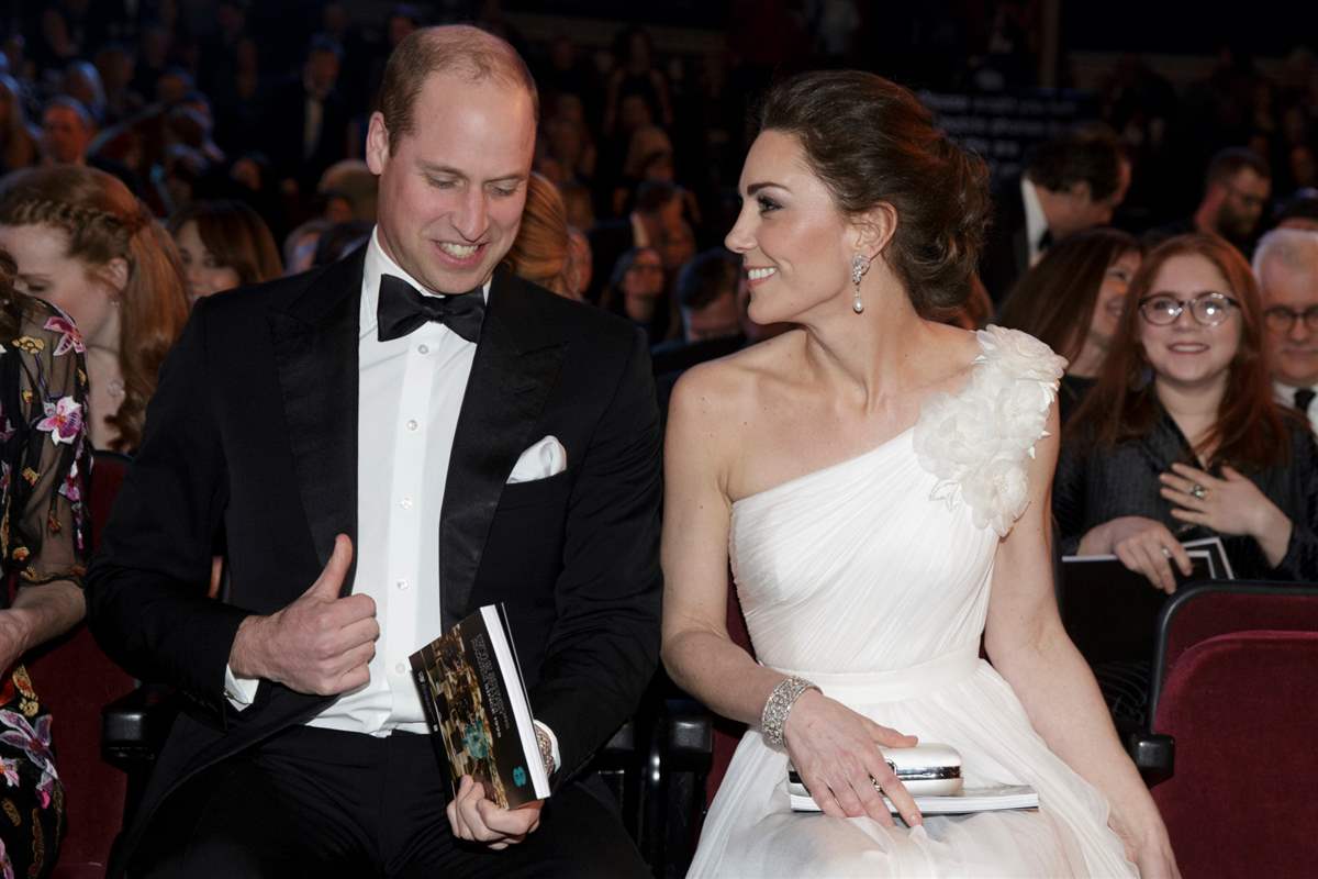El príncipe Guillermo y Kate Middleton en los premios BAFTA