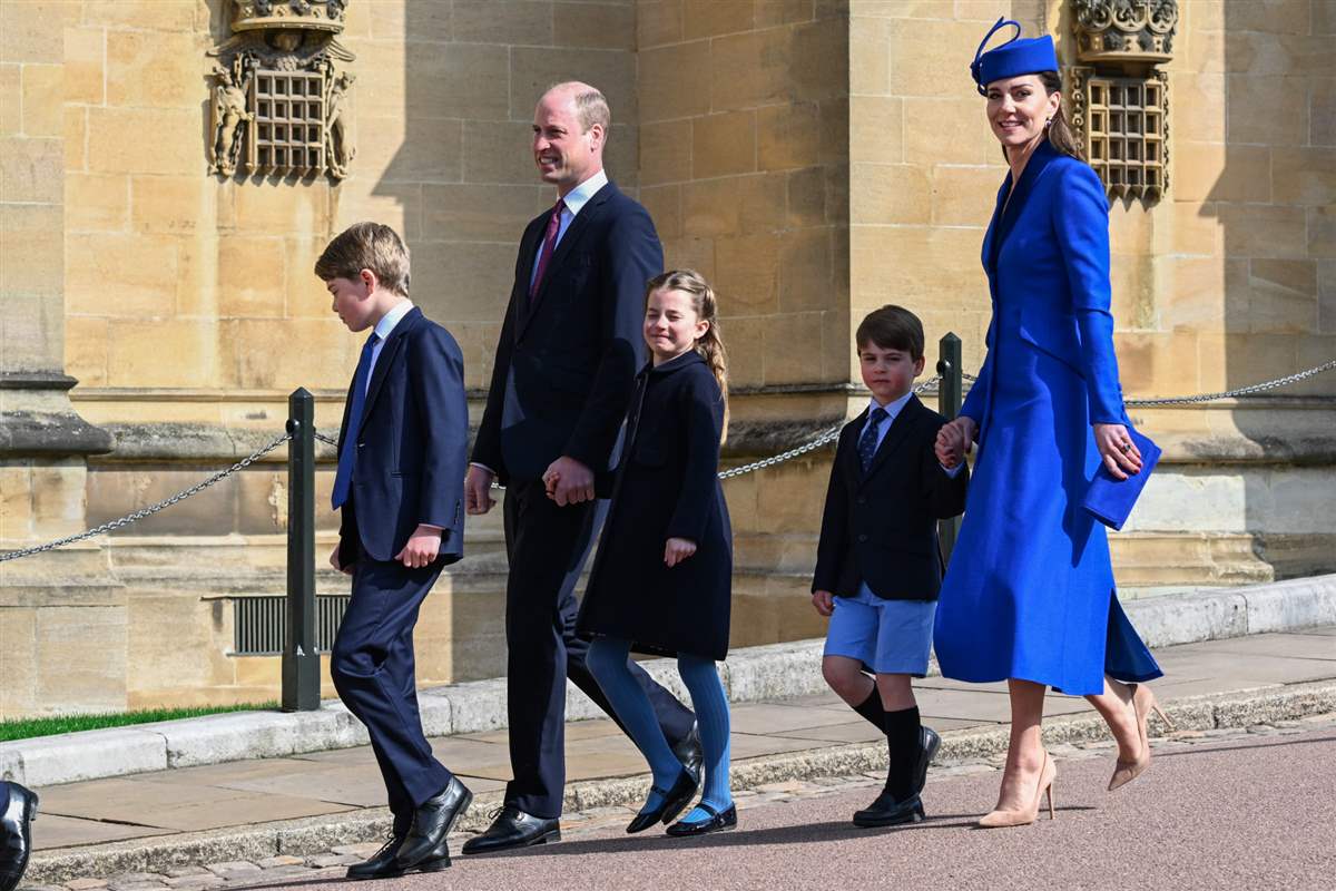 Kate Middleton, Guillermo con sus hijos