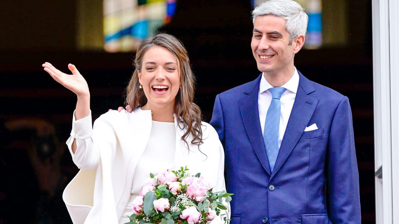 Alexandra de Luxemburgo y Nicolas Bagory celebran su boda civil en el ayuntamiento