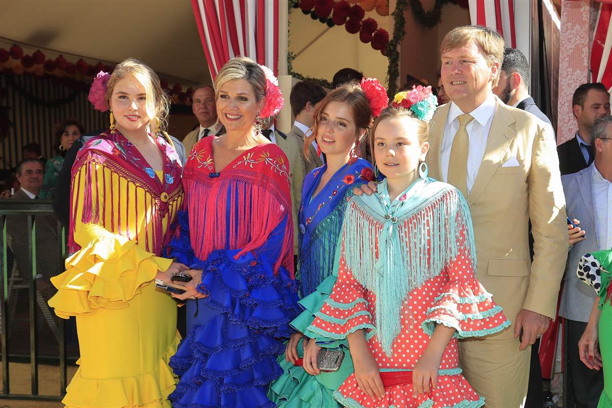 La Familia Real holandesa al completo en la Feria de Abril 