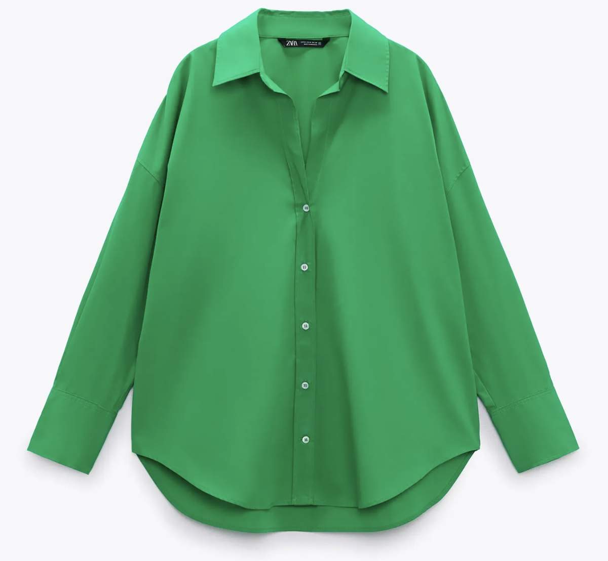 Camisa verde Zara