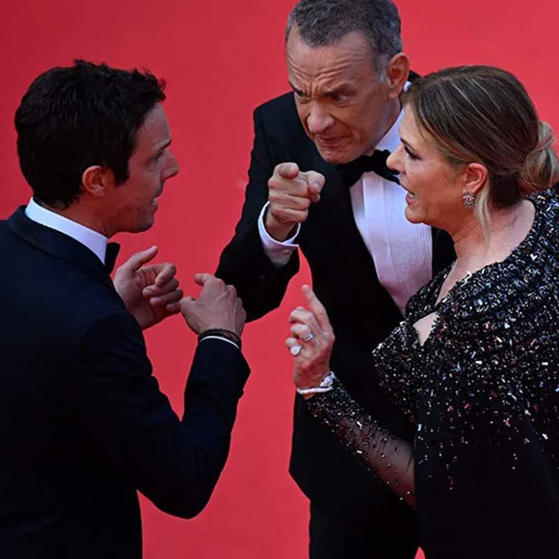 El 'gran enfado' de Tom Hanks en la alfombra roja de Cannes 