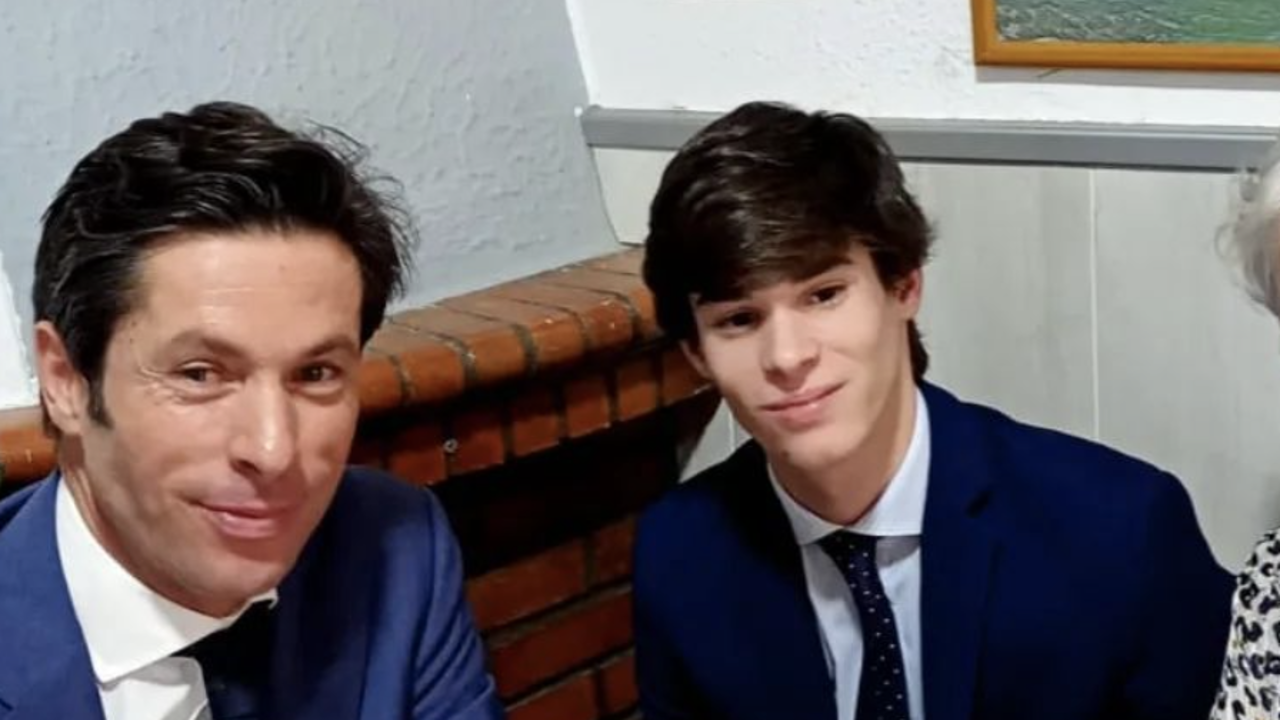 Canales Rivera y su hijo Pancho 