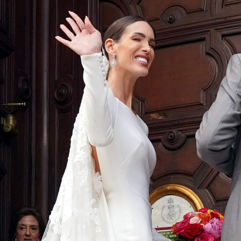 Marta López Álamo, radiante y espectacular con su vestido de novia en el día de su boda con Kiko Matamoros