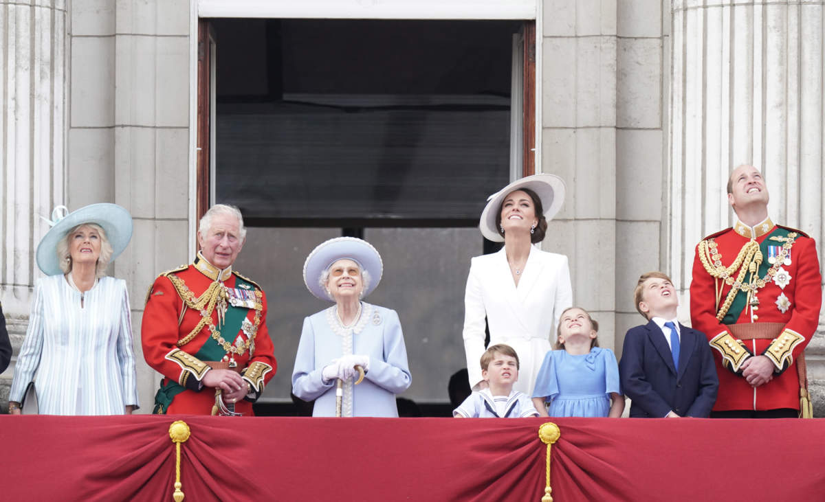 Familia real británica en Trooping the Colour