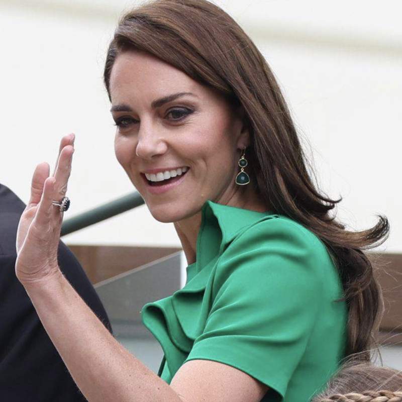 Kate Middleton no falla en la final de Wimbledon con un ajustadísimo vestido verde con volante