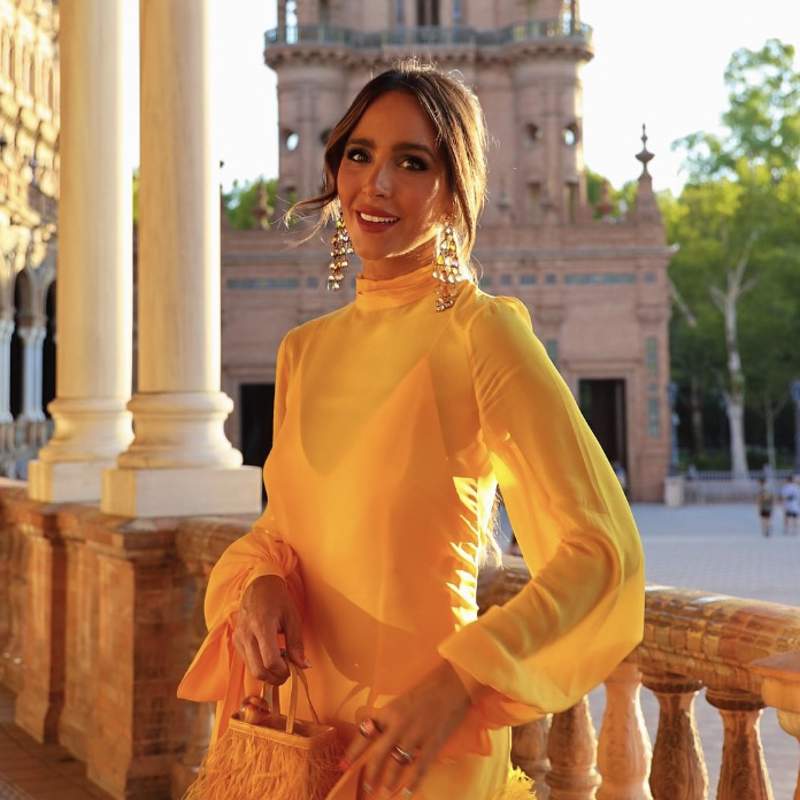 Rocío Osorno vestido de invitada Mango