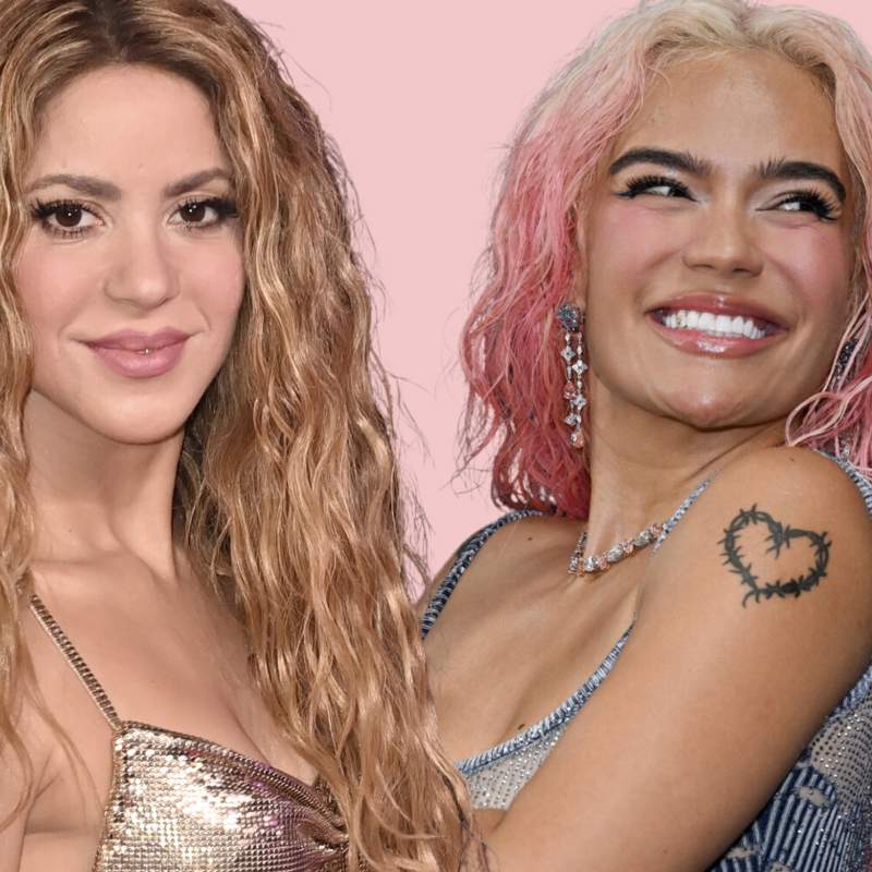 Shakira y Karol G collage
