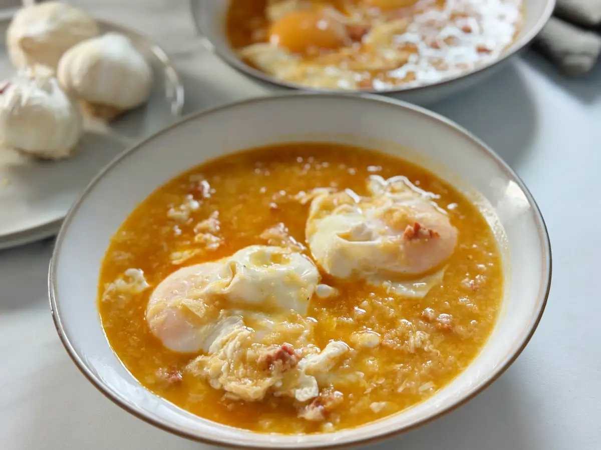 Sopa de ajo en colorao