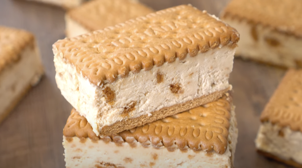 Sándwiches helados de galletas lotus